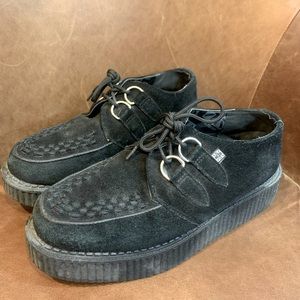 T.U.K. Black Suede Low Creepers